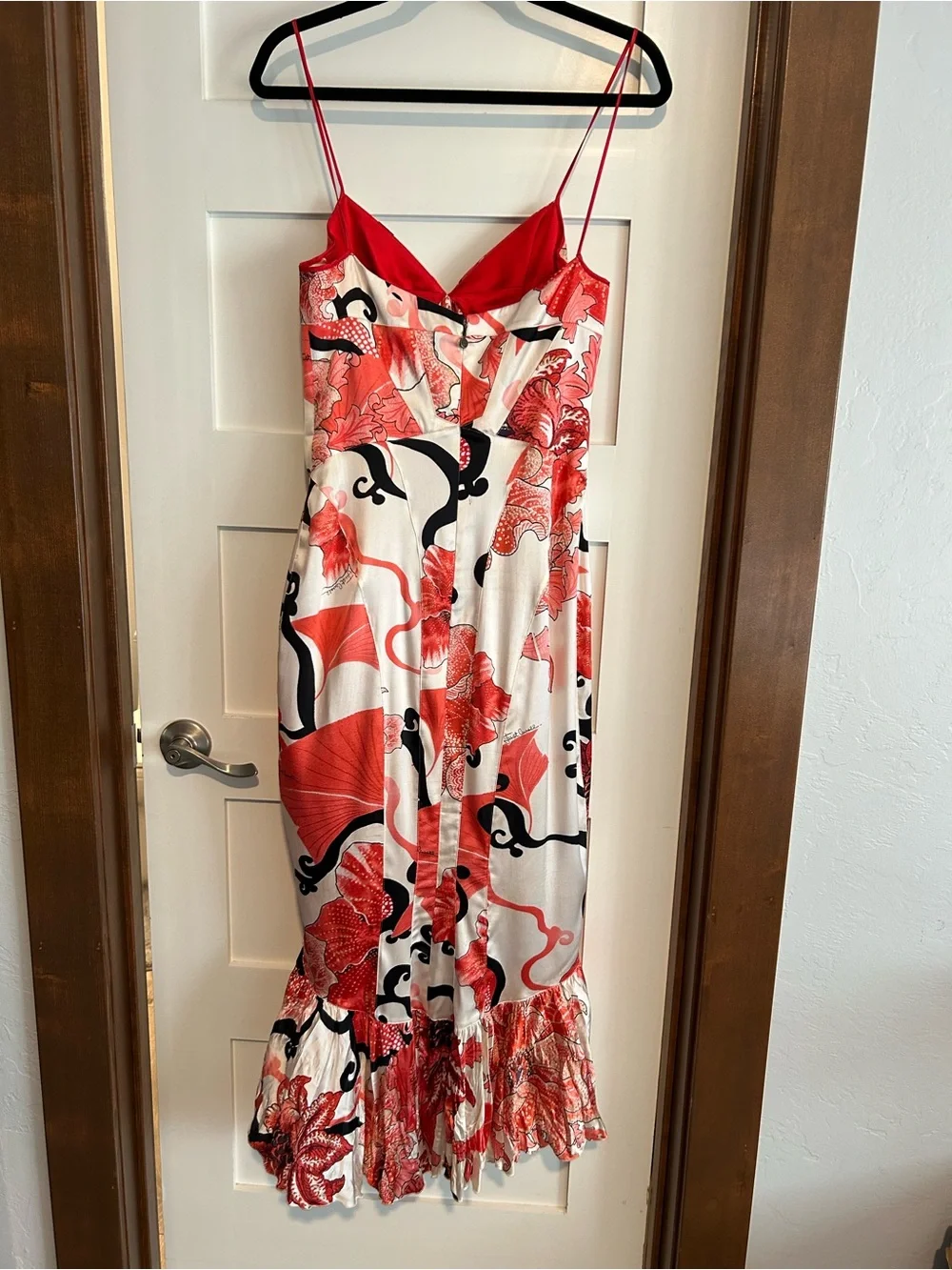 Just Cavalli by Roberto Cavalli Silk Abstract Mermaid Midi Dress Size 44 - Picture 5 of 14